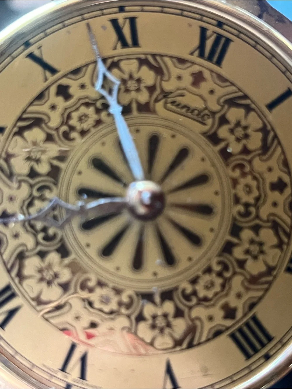 Gold Anniversary Dome Clock - Brass Finish